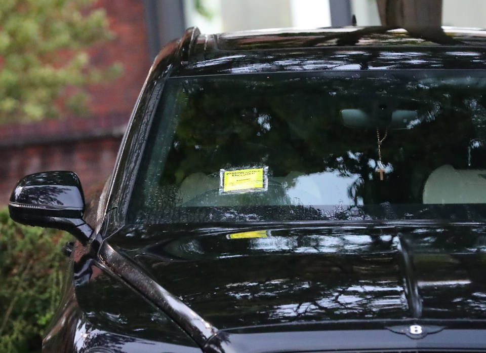  The parking ticket was placed on the window of the £160,000 Bentley 4x4