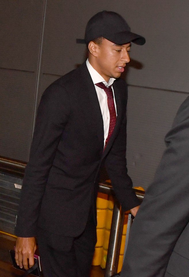  Jesse Lingard was seen arriving at Manchester Airport after the win