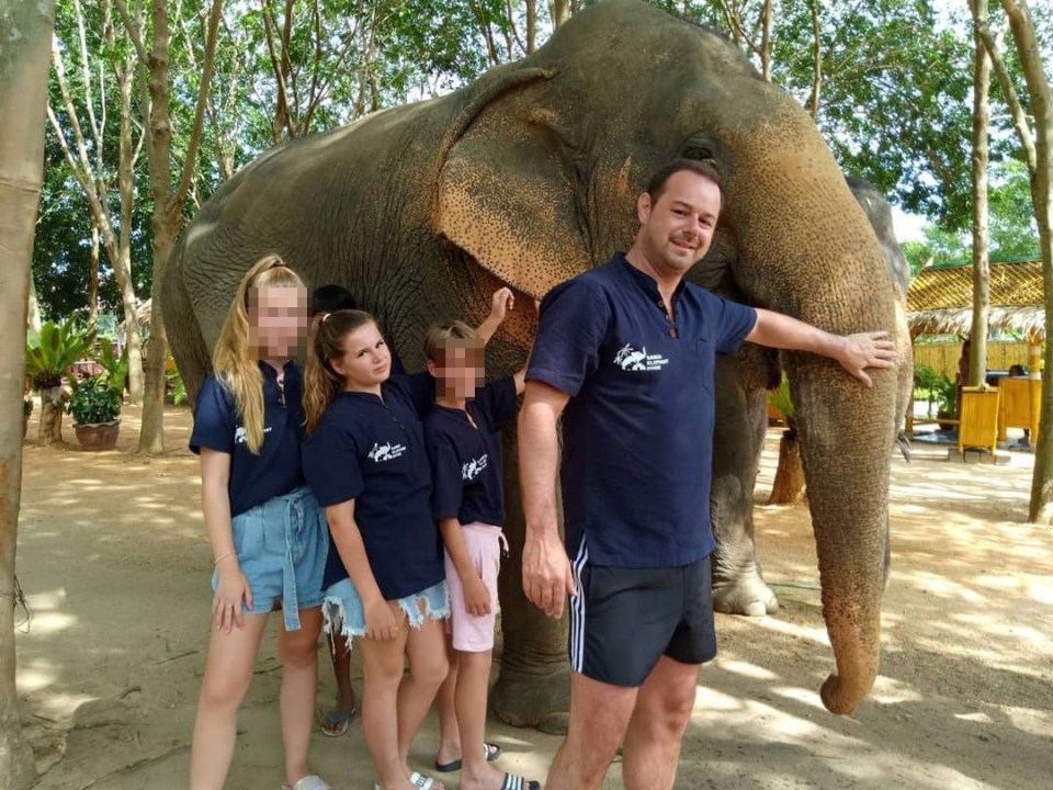  He posed for photographs at the sanctuary