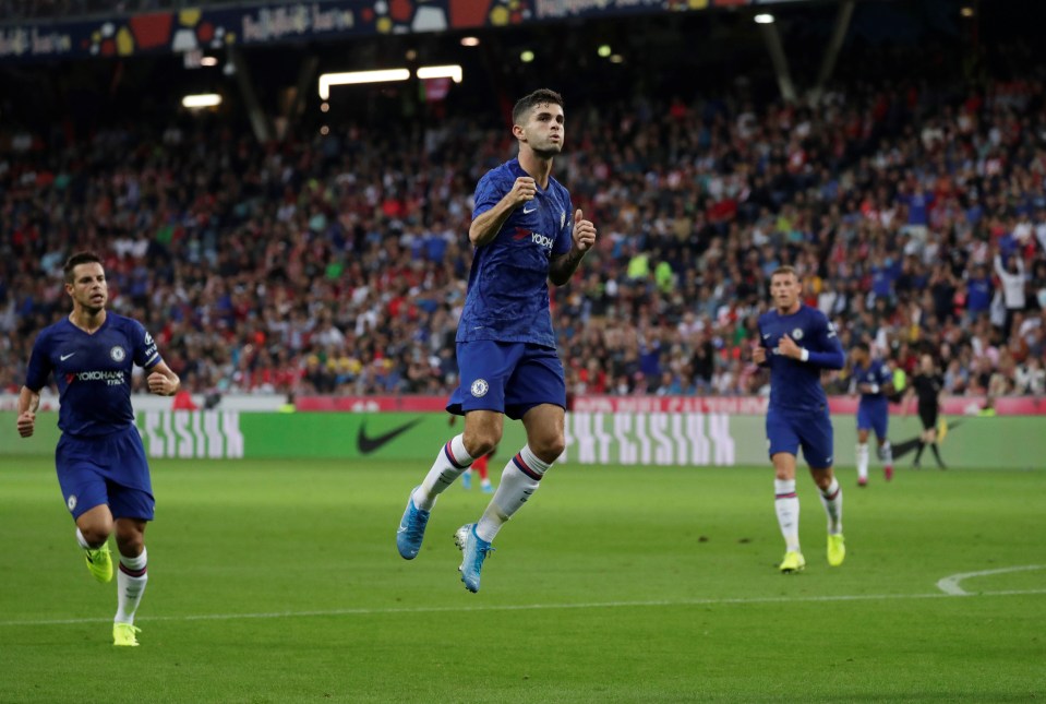  Christian Pulisic scored his first two goals for Chelsea and also won a penalty