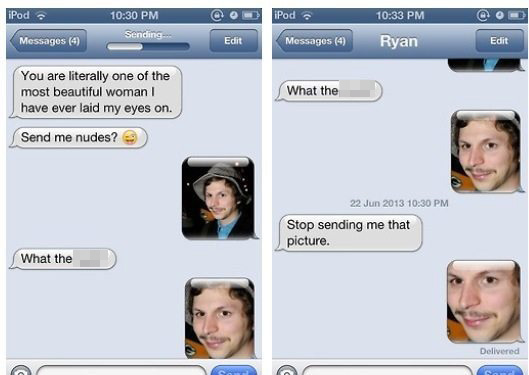  One lad simply got bombarded with a picture of actor Michael Cera's face