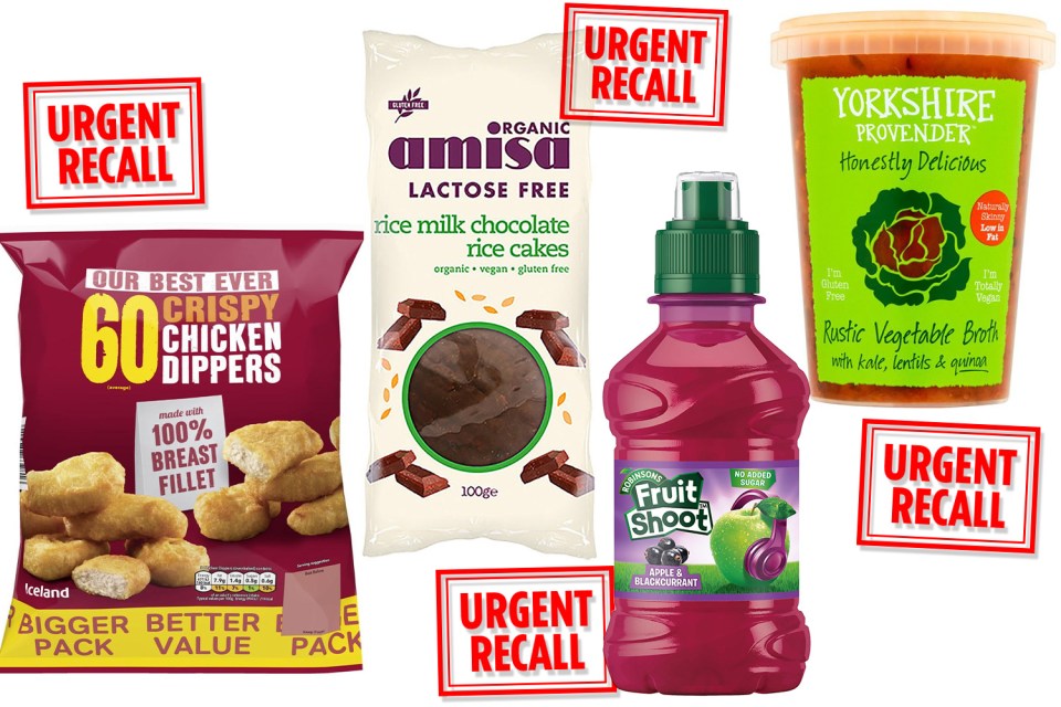  Supermarkets have recalled a number of items in the past few weeks