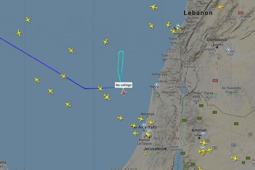  The plane circled over the sea as military pilots flew alongside to assess the damage