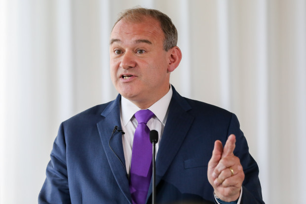  Sir Ed Davey says he wants the Lib Dems to become the natural home for pro-business, centrist politics