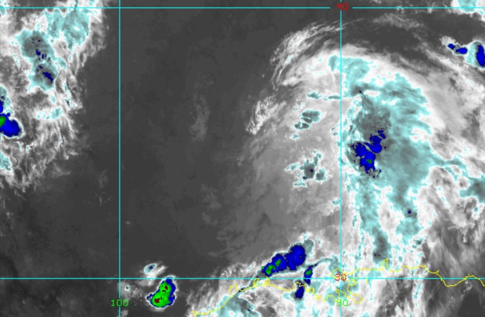 Above: the latest satellite image of Tropical Storm Barry, from NOAA Satellites