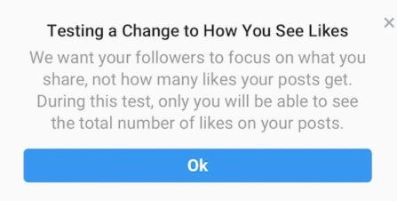  Instagram has removed the 'like' count from posts as part of a trial which starts in Australia today