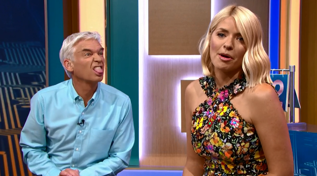  When Holly beat Phil in 'Guess the Gadget', he stuck his tongue out at her