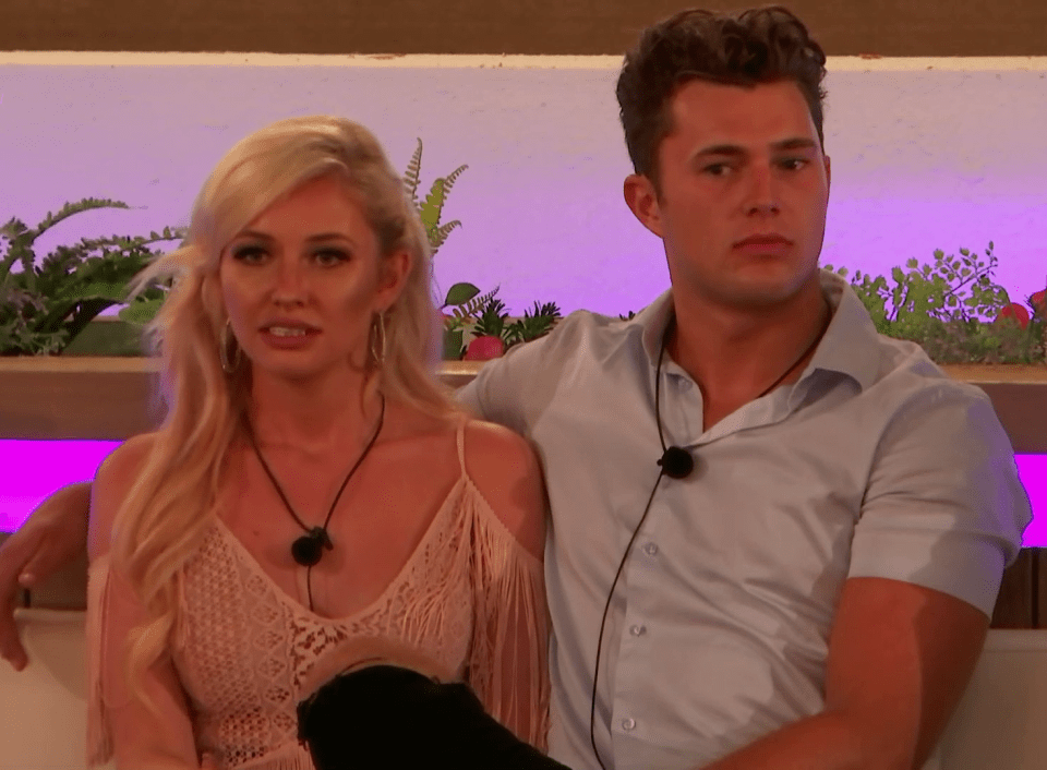  Amy and Curtis were reunited on Love Island last night