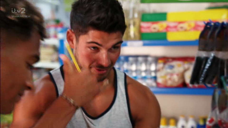  Last night viewers watched the cheeky Scot share his number with a Spanish shop assistant during a task