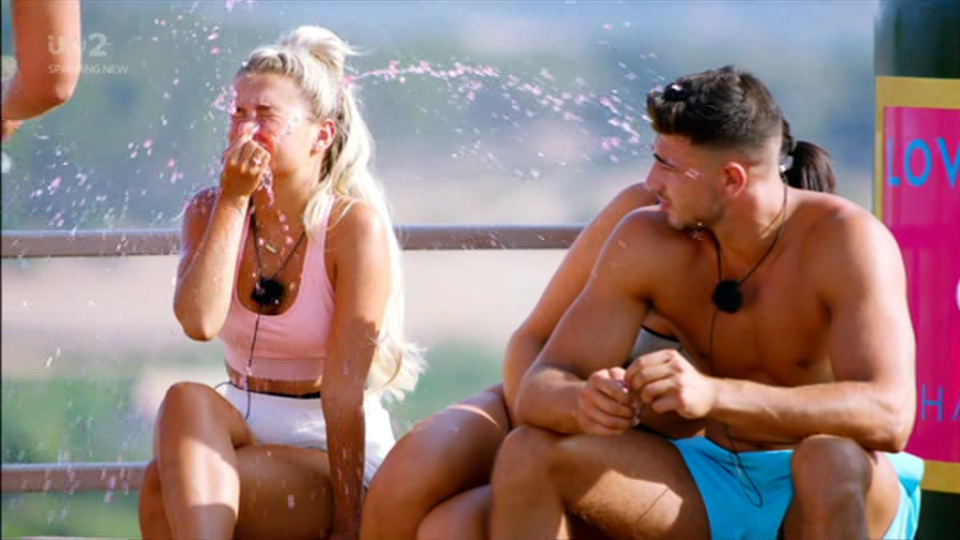  Molly-Mae and Tommy got drinks thrown on them during the revealing challenge