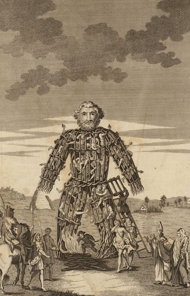  An illustration of a wicker man