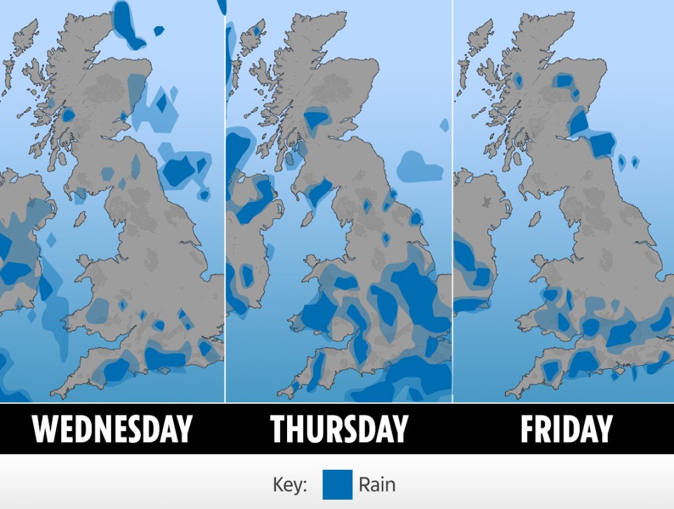  The showers and heavy rain are likely to continue into Thursday and Friday