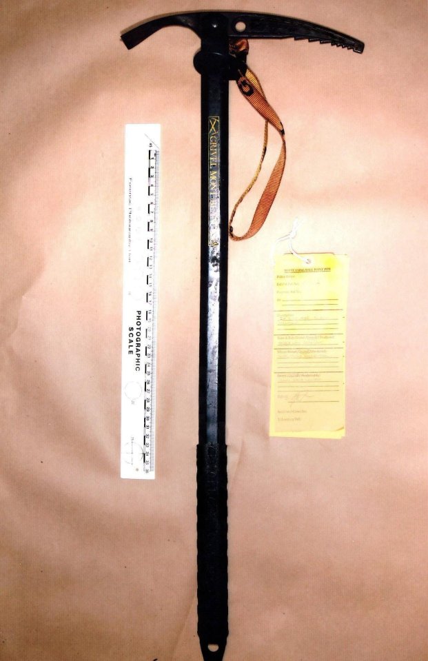  The ice axe used in the gruesome murder