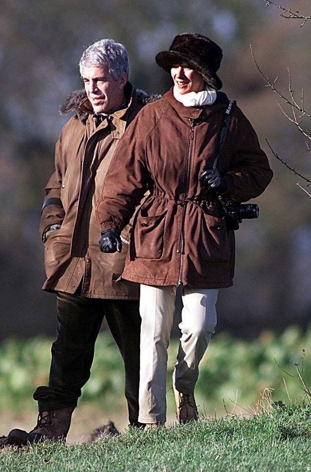  Maxwell and Epstein on a pheasant shoot with Prince Andrew at the Queen's Sandringham estate