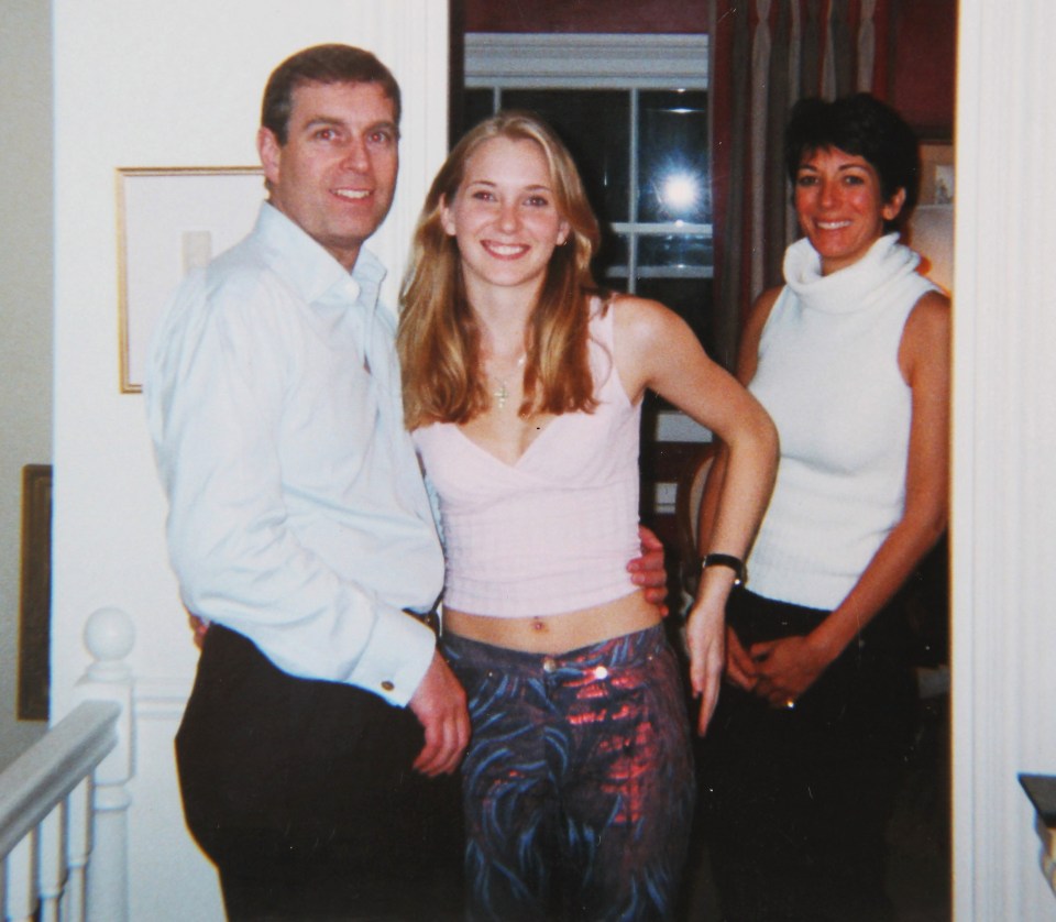 Prince Andrew with then-teenager Virginia Giuffre, formerly known as Roberts, at the home of Ghislaine Maxwell