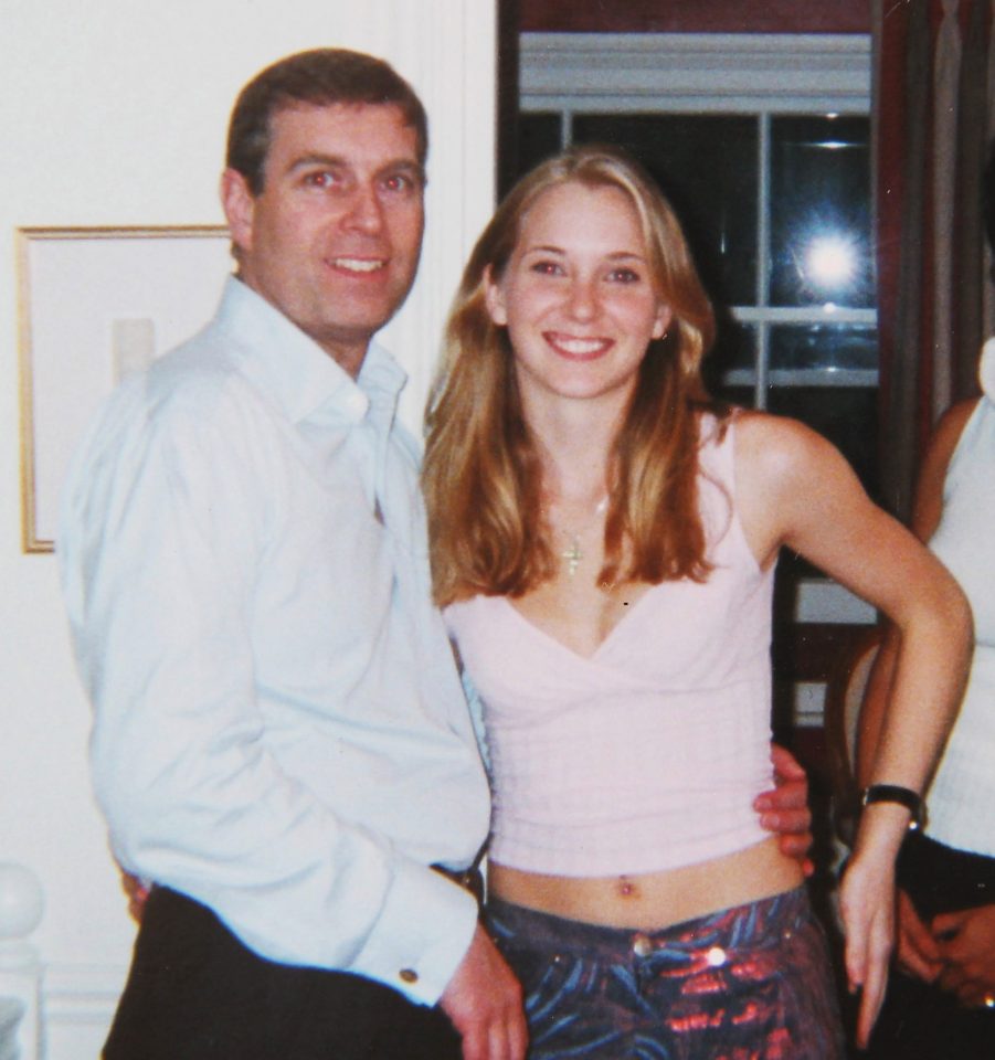  Prince Andrew pictured with Virginia Giuffre in 2001