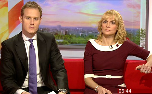  Louise on the BBC Breakfast sofa with co-host Dan Walker