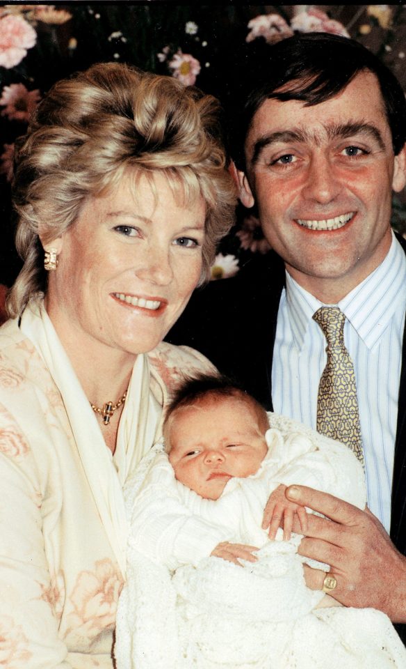  Duke and Duchess Of Westminster with their newborn son in 1991