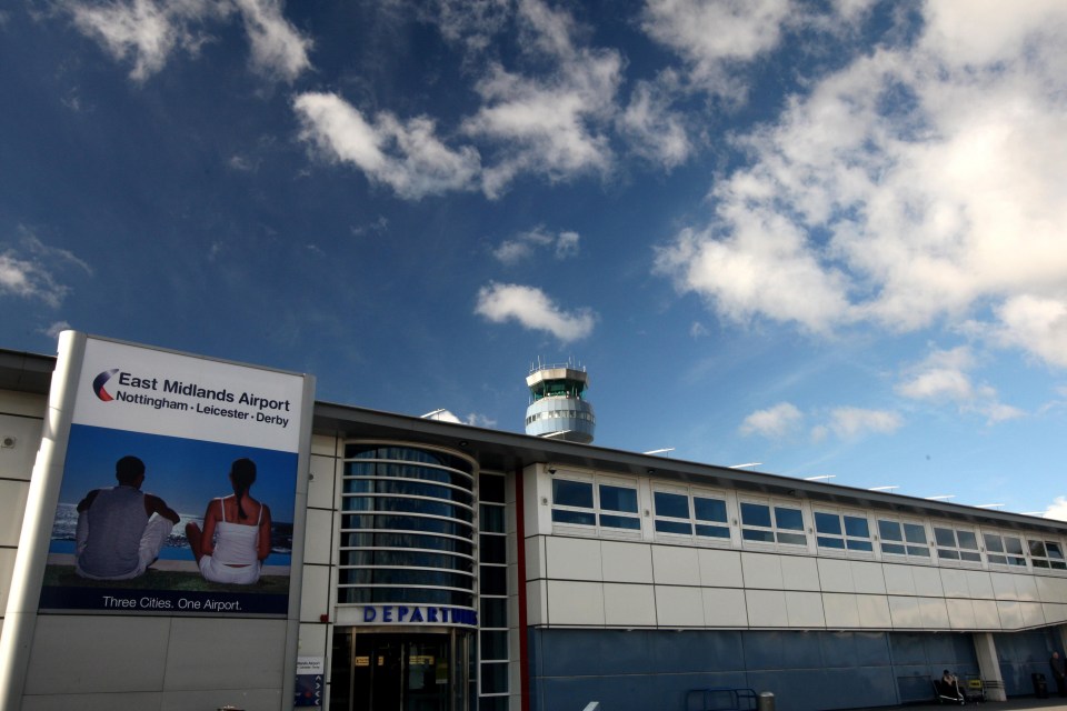 The dad had stopped at the petrol station near East Midlands Airport