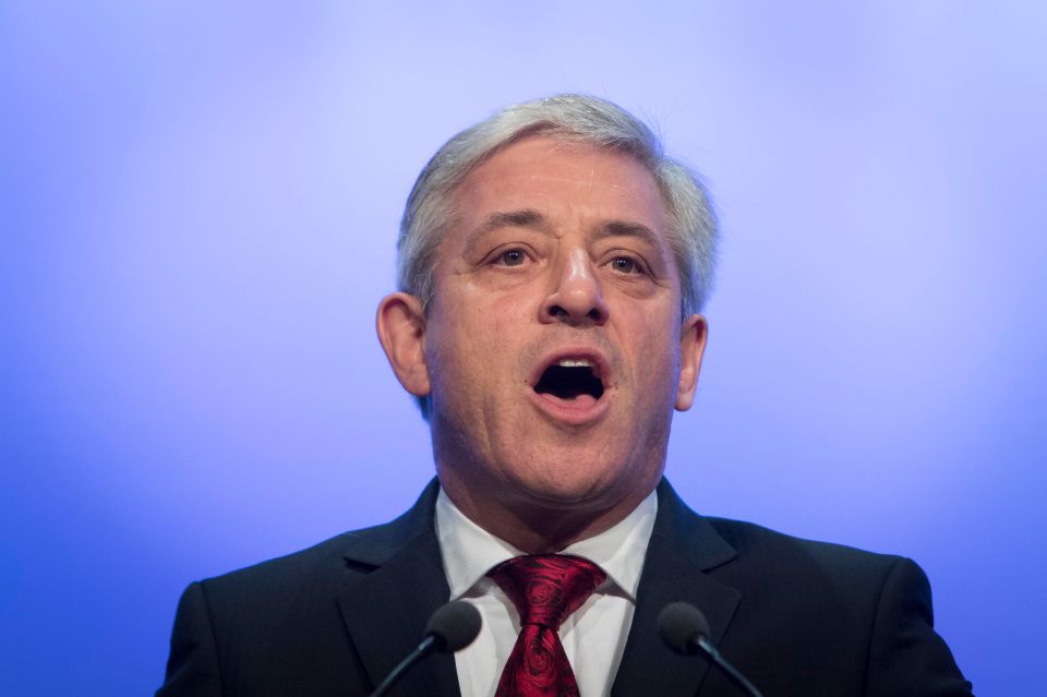  Speaker John Bercow said it was an outrage that MPs would be stopped from sitting