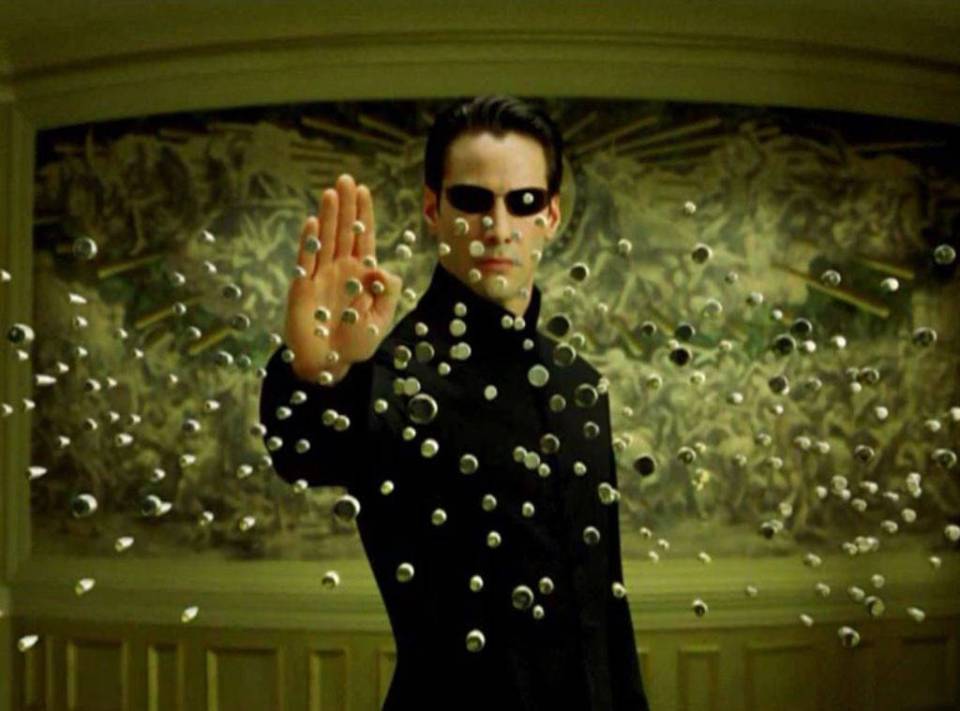  Neo famously stopped a barrage of bullets