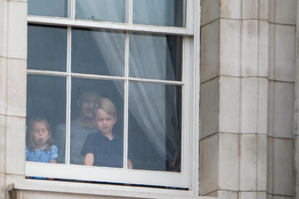  Princess Charlotte previously stuck her tongue out at the RAF's 100th anniversary celebrations in 2018