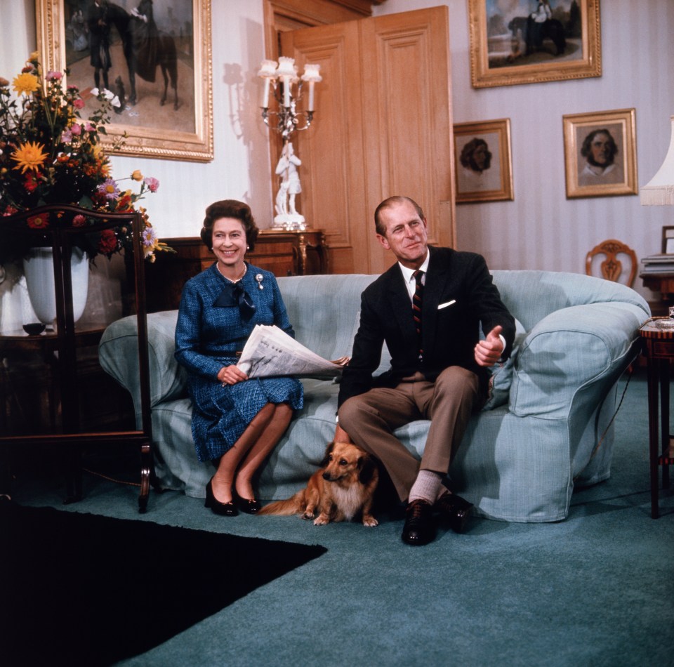 The couple pose in their living room at Balmoral for their 30th wedding anniversary