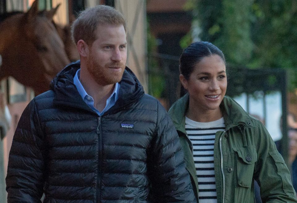  Harry and Meghan (pictured on a separate occasion) were spotted in a village boozer enjoying a traditional pub lunch