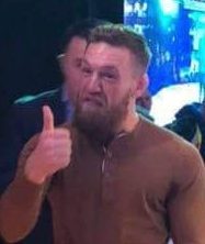 McGregor was wearing the same outfit the night before to support his fighter friend Gerry Vegas at the Wimp 2 Warrior Dublin finale