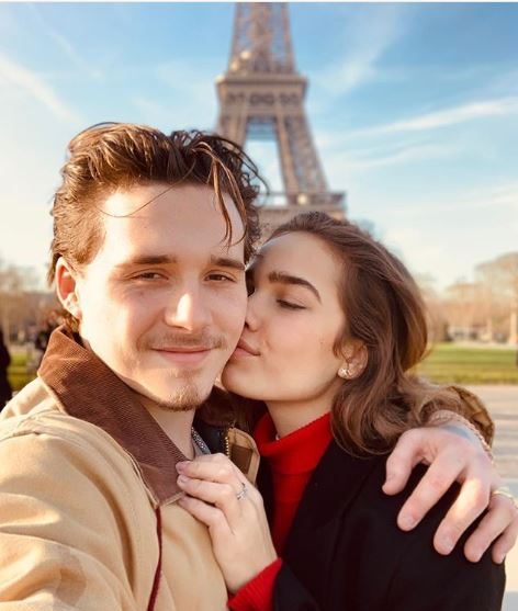  Brooklyn and Hana loved-up in Paris in February