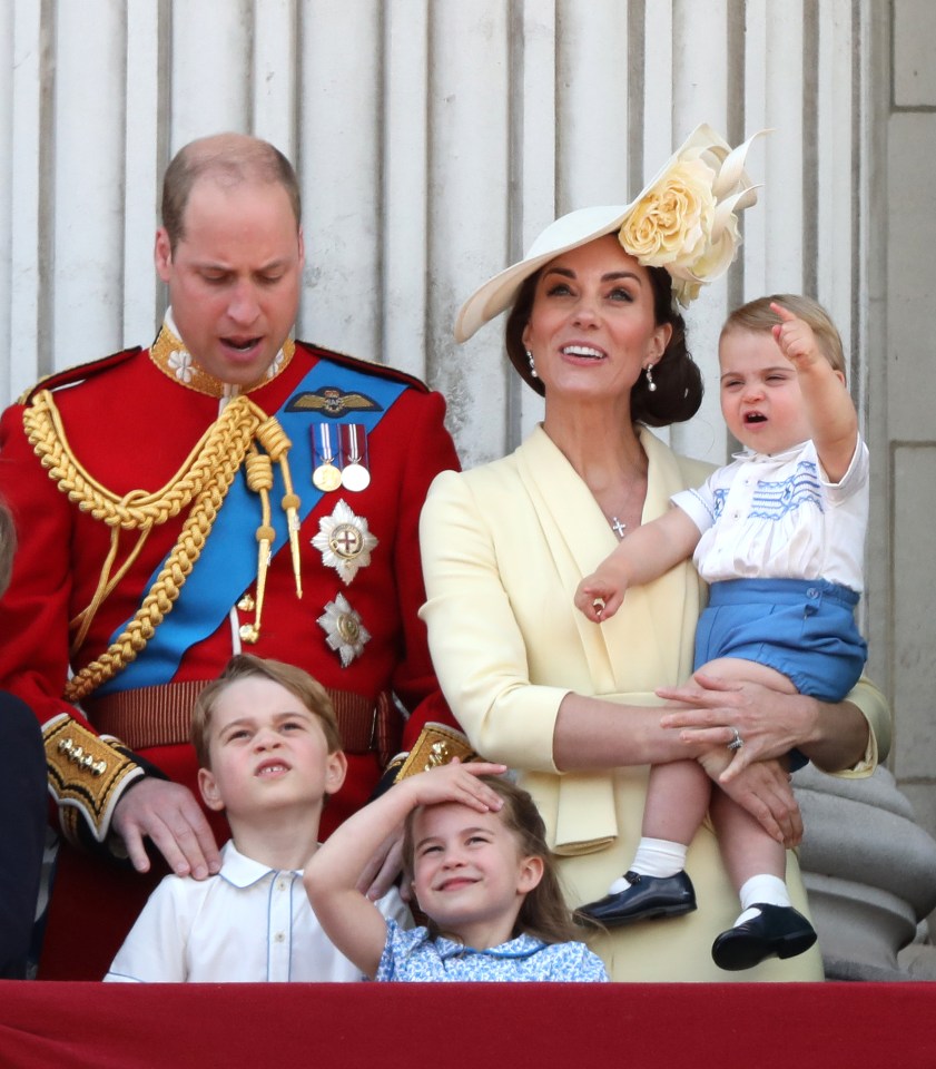  Kate has her hands full with Prince George, six, Princess Charlotte, four, and one-year-old Prince Louis