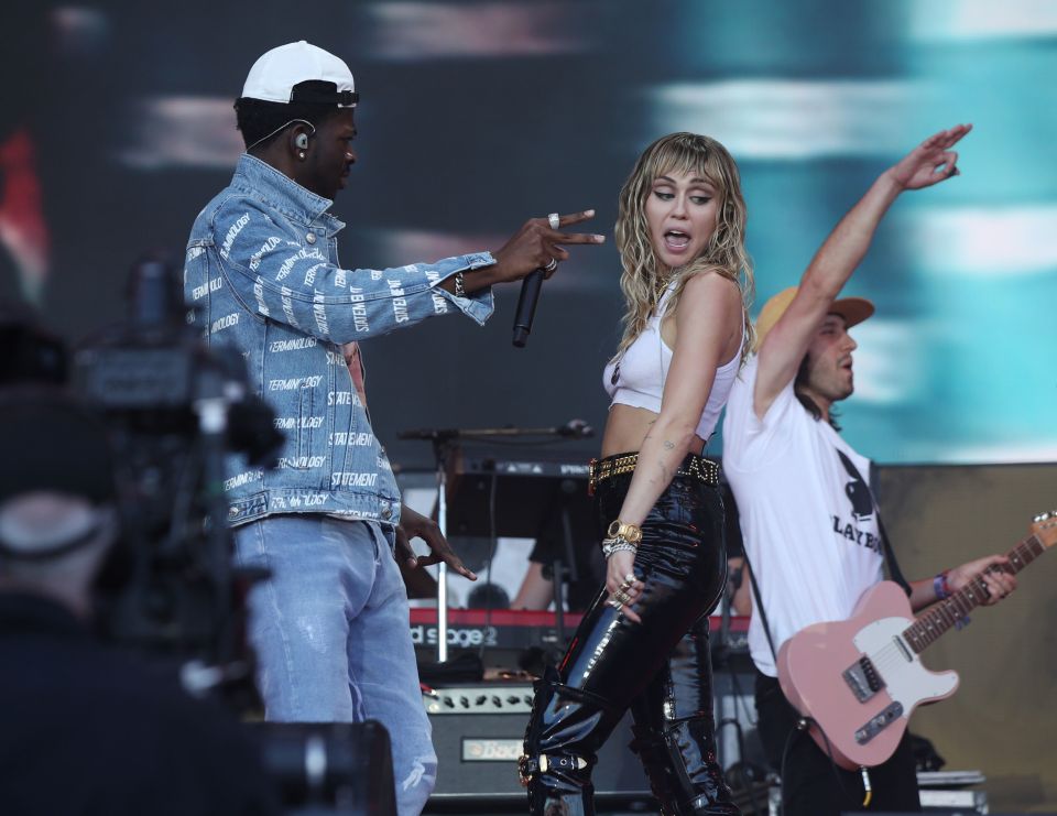  Lil Nas performed Old Town Road with Miley Cyrus at Glastonbury this summer