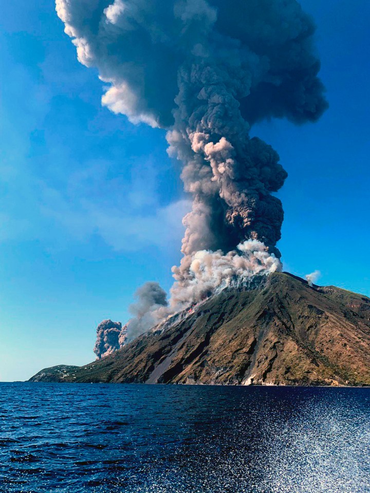 In July 2019 the Stromboli volcano exploded, killing a hiker and sending a 60ft plume of thick black smoke into the air