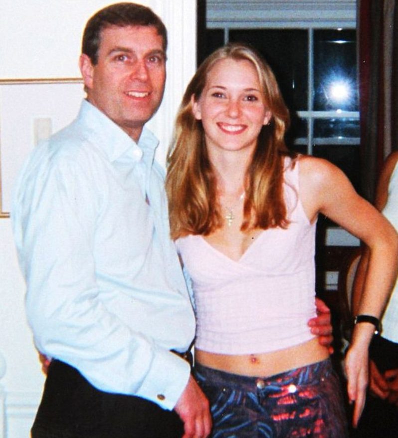  Former 'sex slave' Virginia Giuffre with Prince Andrew, who has also been implicated in the manuscript documents