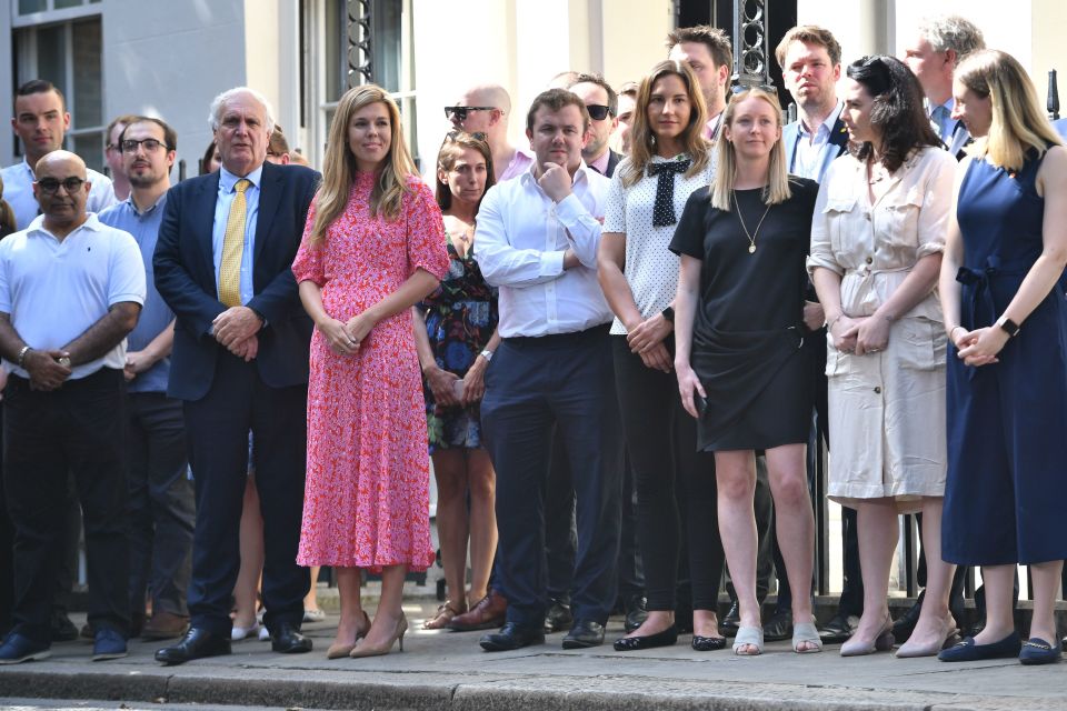  The last time Boris and Carrie were pictured at an official engagement was on his first day as PM - but not side by side