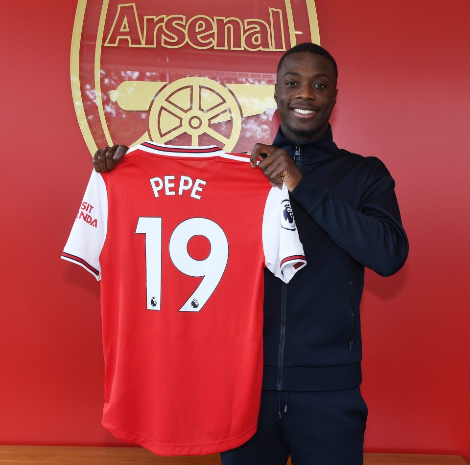  Pepe became Arsenal's record signing after sealing his £72m move from Lille