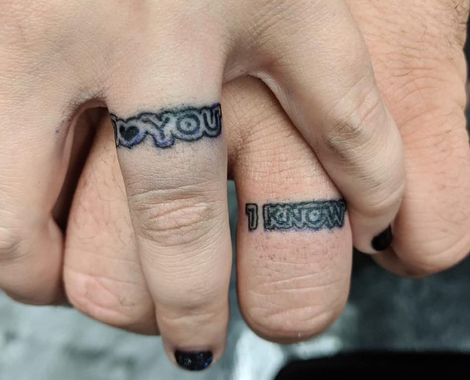  The couple decided to get tattoos instead of rings