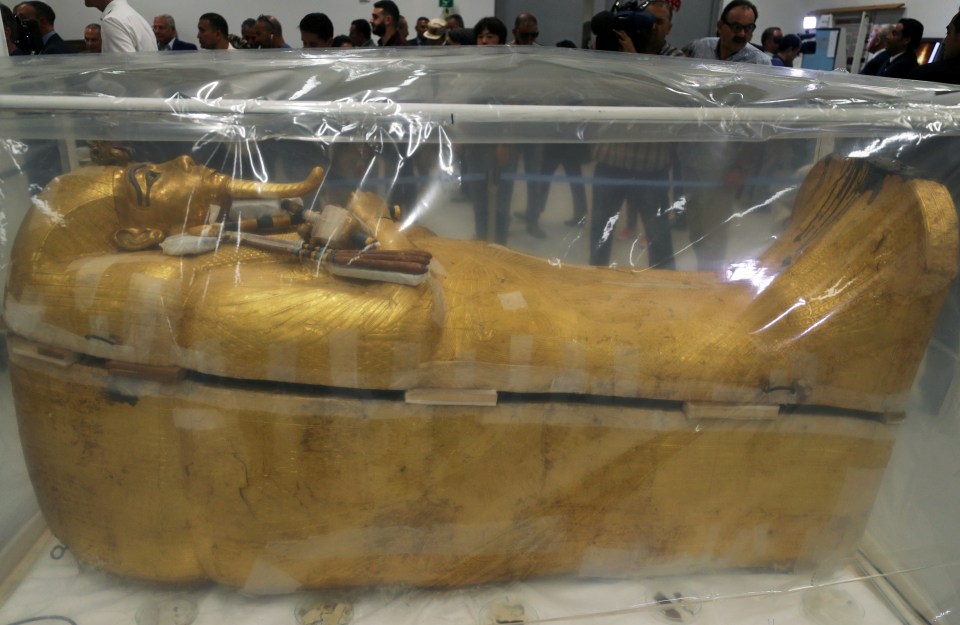  The enormous coffin is being restored for the first time ever