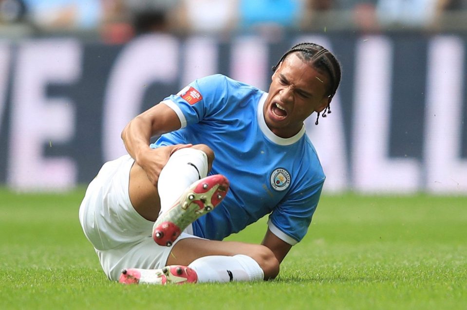  Leroy Sane limped off early in the Community Shield showdown