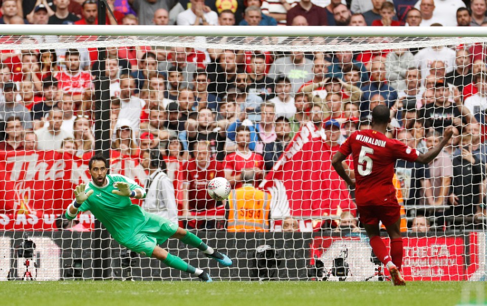  Georginio Wijnaldum missed the vital penalty after there was nothing to separate the two sides