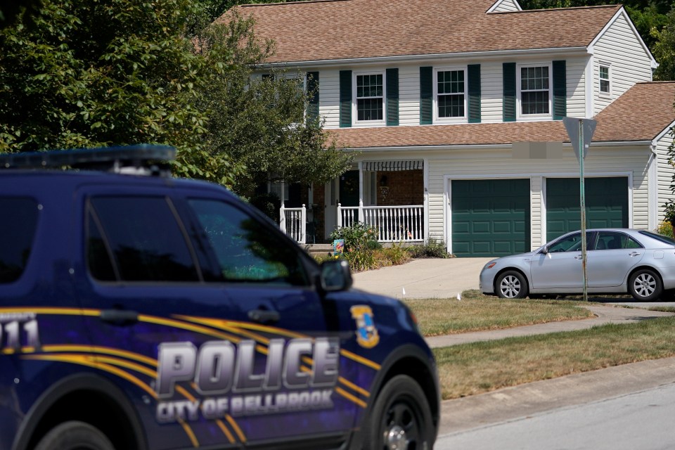  A patrol car sits outside Betts' family home