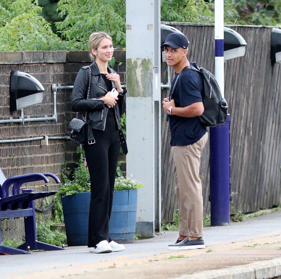  Sanchez and his girlfriend were spotted waiting at the station together