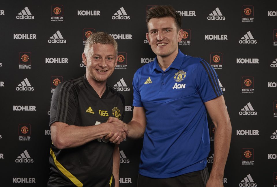  Manchester United boss Ole Gunnar Solskjaer has completed the £85m signing of Harry Maguire