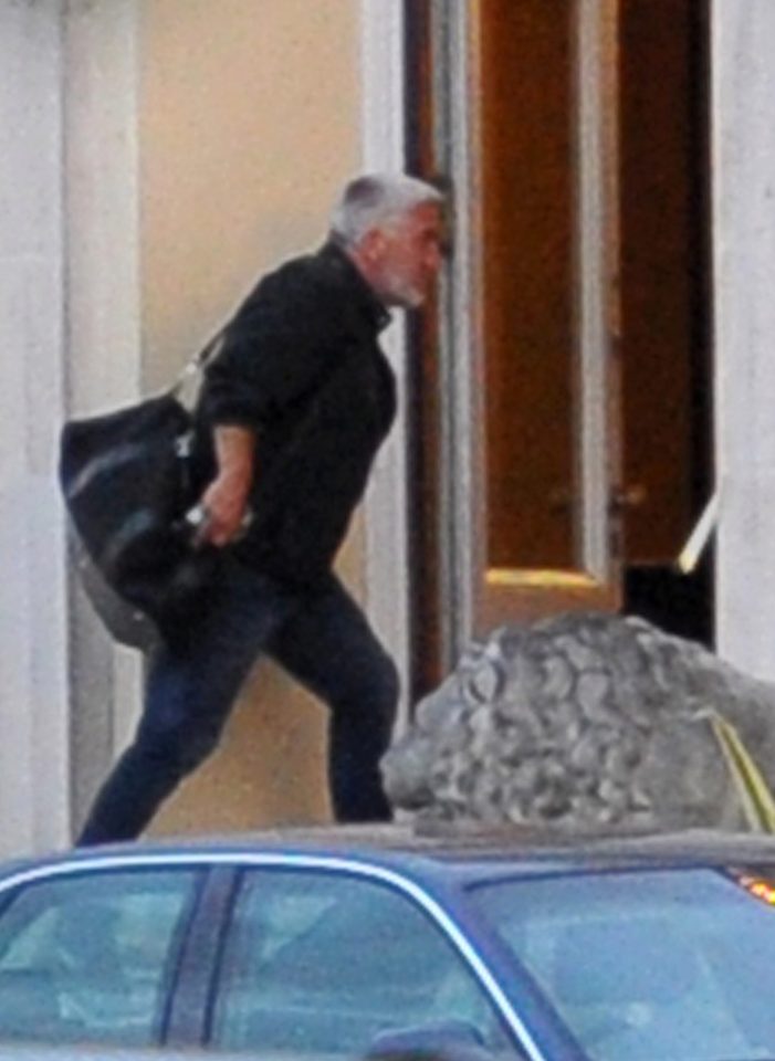  Paul could be seen carrying a holdall as he arrived