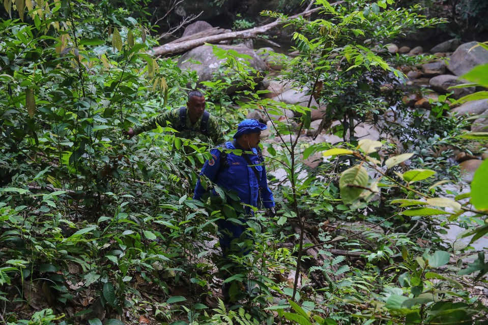  The search is difficult going for police as the resort is surrounded by dense jungle