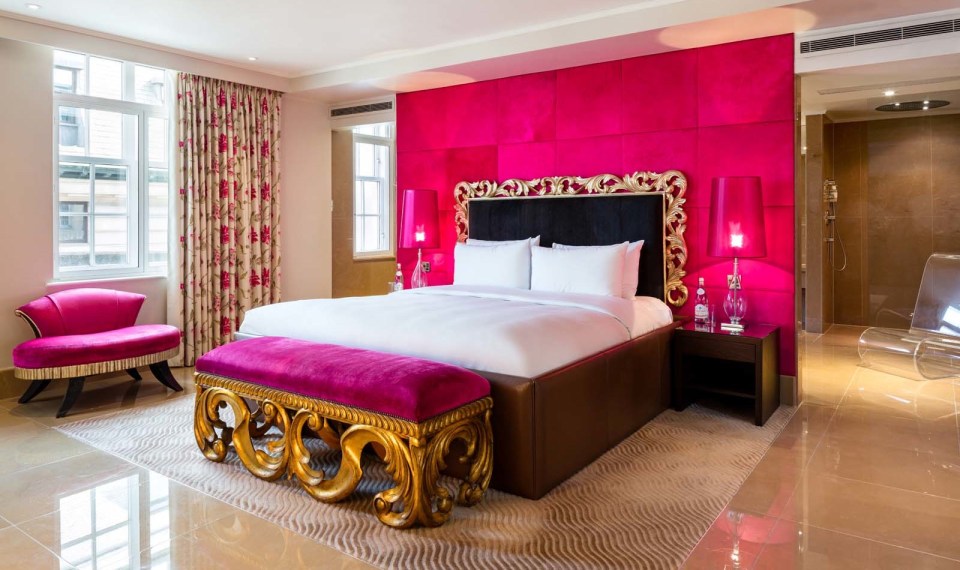  The hotel's suite is fitted with luxurious beds and walk-in power showers