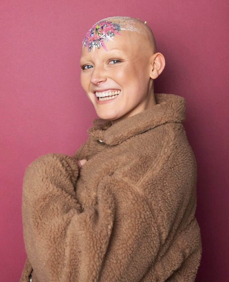 Georgie said that painting her head made her smile during chemotherapy