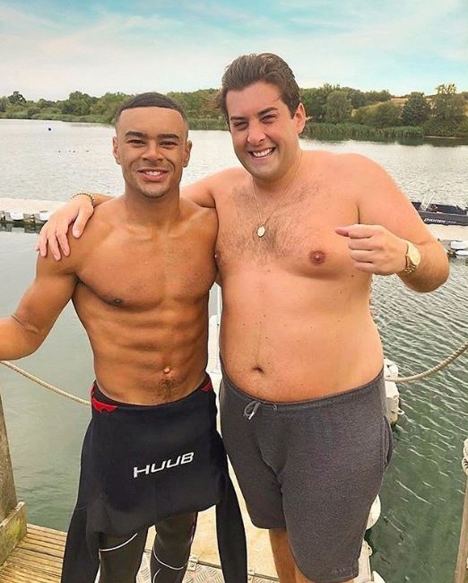  Arg has been training with Love Island's Wes Nelson as he prepares to swim across the Channel