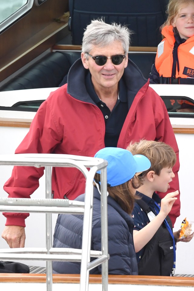  Michael was was spotted earlier in the day on a boat with his grandchildren