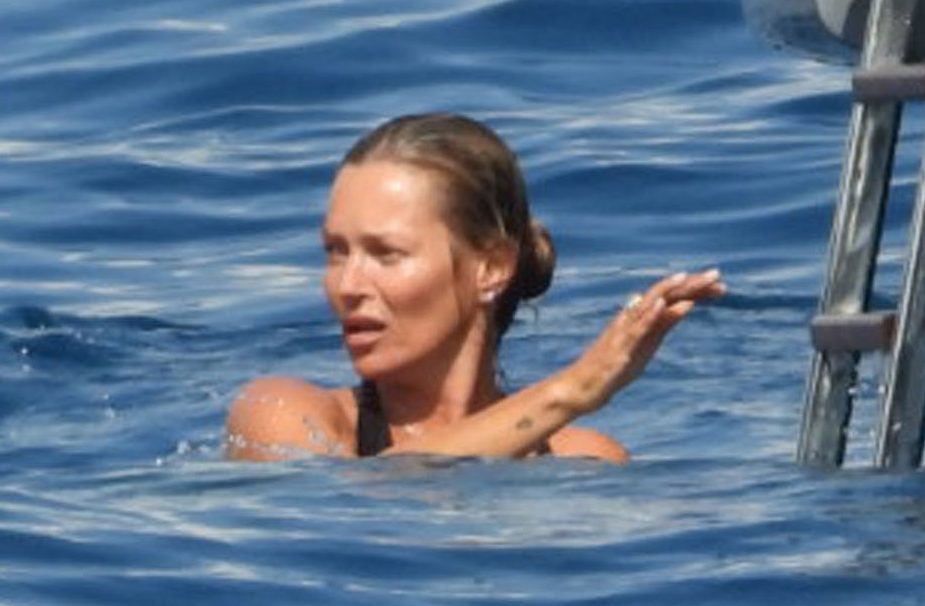 The 45-year-old took some time out for a swim